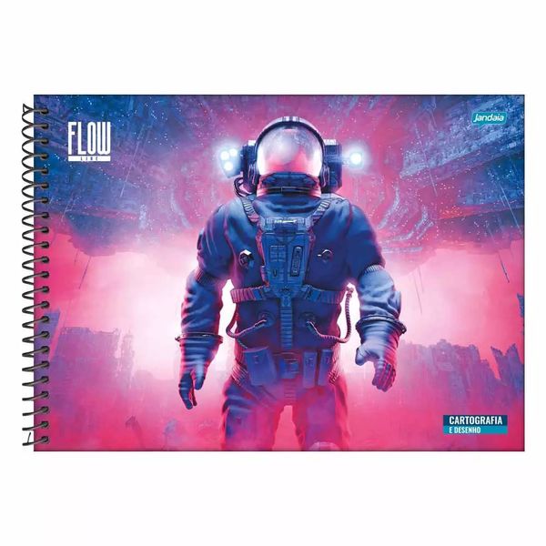 Caderno de Desenho Jandaia Flow/Stella Espiral 80 Folhas - Item Sortido