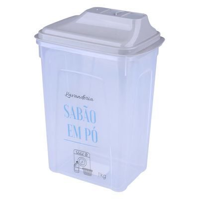 Porta Sabão em Pó Mb Joy em Plástico 1,75L Cristal