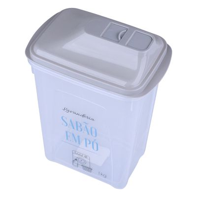Porta Sabão em Pó Mb Joy em Plástico 1,75L Cristal