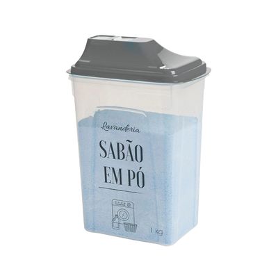 Porta Sabão em Pó Mb Joy em Plástico 1,75L Cristal