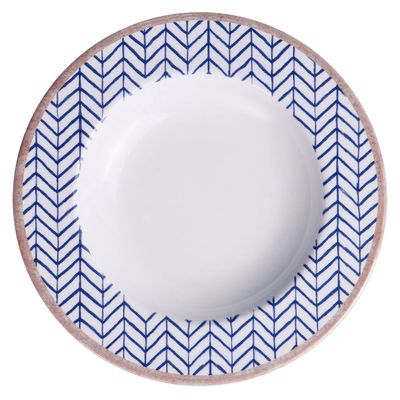 Prato Fundo Tramontina Abstratta em Porcelana Decorado 23cm