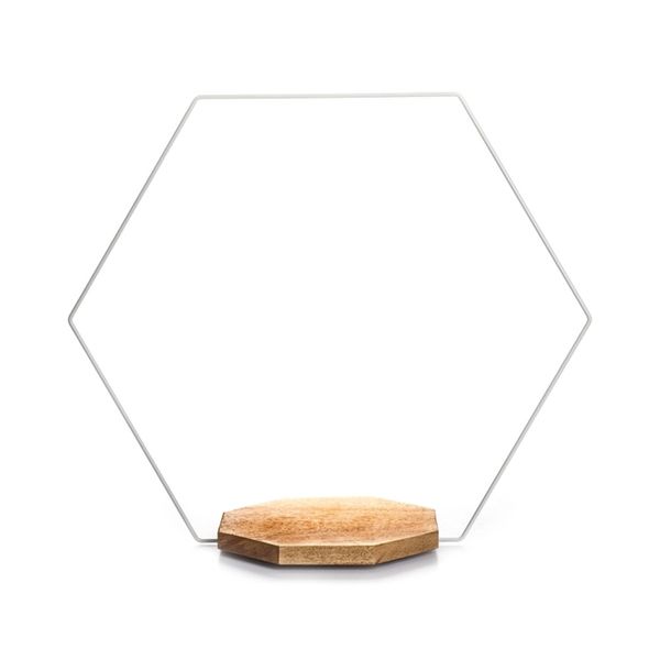 Armação Festplastik com Base de Madeira 23x43cm Branca