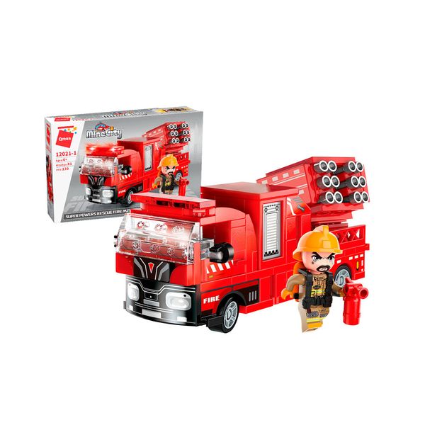 Bloco de Montar Set Bombeiro em Ação Mine City 12021 Qman Bloco de Montar Set Bombeiro em Ação Mine City 12021 Qman