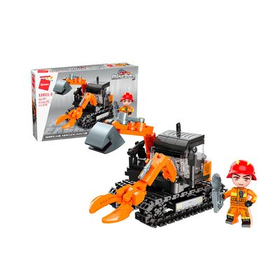 Bloco de Montar Set Bombeiro em Ação Mine City 12021 Qman