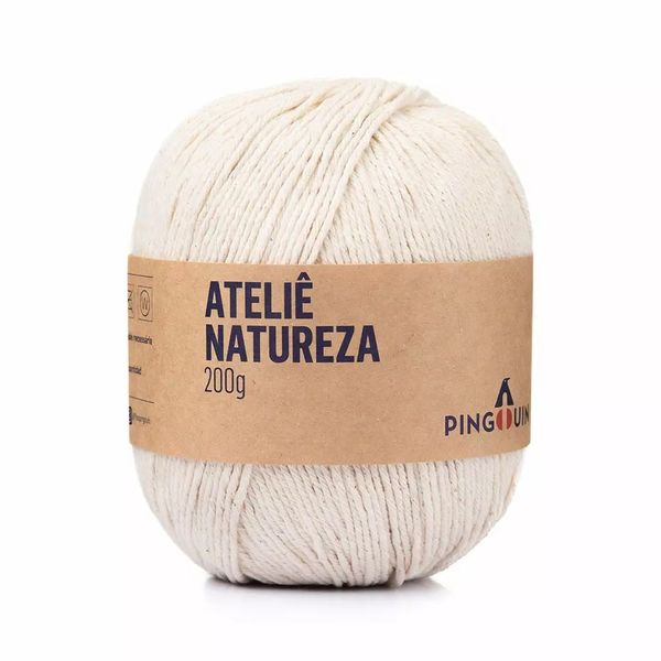 Fio Atelie Natureza 200g  0001 Natural
