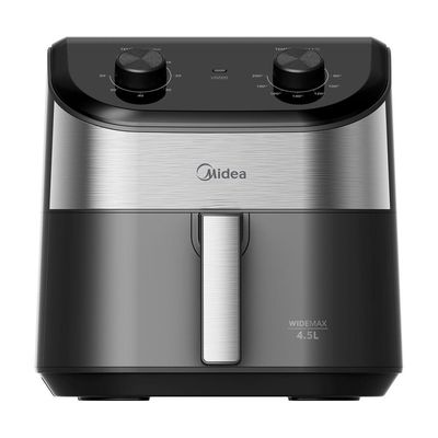 Fritadeira Air Fryer Midea Widemax Cyclone Preto e Inox 4,5L 110V FWM45P1