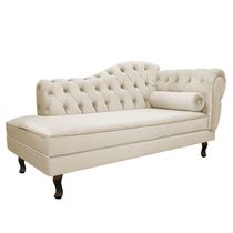 Diva Recamier Diana 130Cm Lado Esquerdo Suede Bege