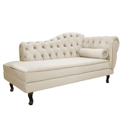 Diva Recamier Diana 130Cm Lado Esquerdo Suede Bege