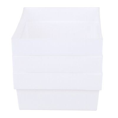 Kit Organizador de Gavetas Cazza Block Branco 3 Peças Tamanho M