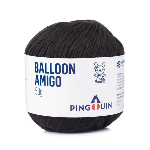 Fio Balloon Amigo 50g Nm 5/2/30 0001 Preto