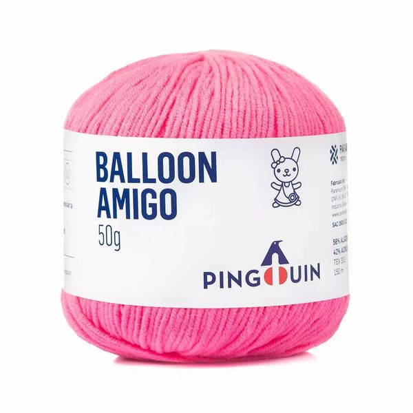 Fio Balloon Amigo 50g Nm 5/2/30 8380 Rosa Barbie