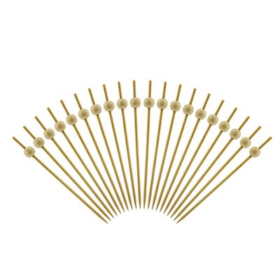 Palito para Petisco Silver Bambu Natural 12 cm com 20 unidades