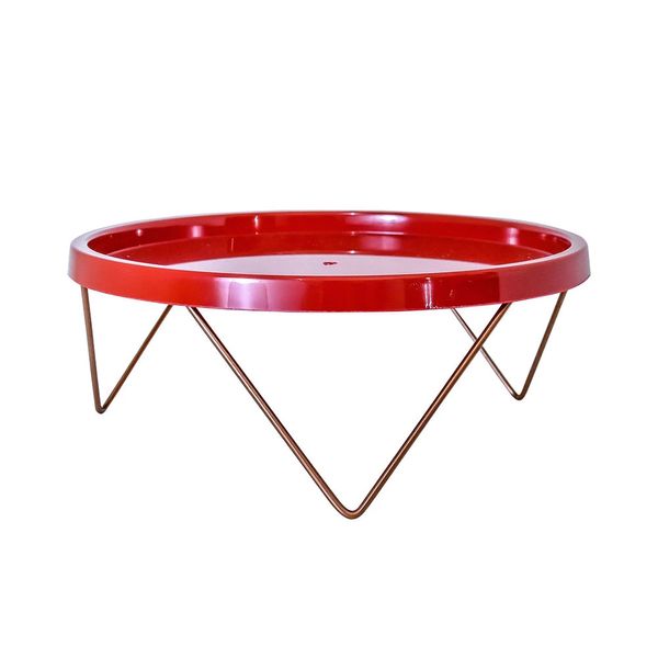 Base de Ferro Redonda para Bandeja Produfest Cobre 30cm Base de Ferro Redonda para Bandeja Produfest Cobre 30cm