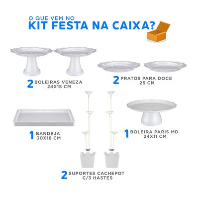 Kit Festa Produfest com 8 Peças Branco