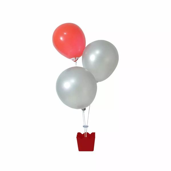 Suporte para Balões Produfest com 3 Hastes Vermelho