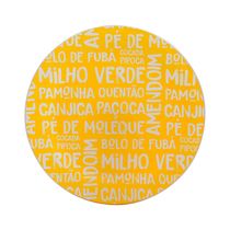 Prato para Refeição Le de Vidro Amarelo 24cm