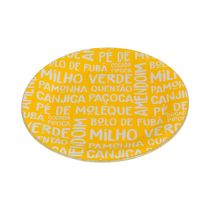 Prato para Refeição Le de Vidro Amarelo 24cm