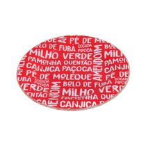 Prato para Sobremesa Le de Vidro Vermelho 19,5cm