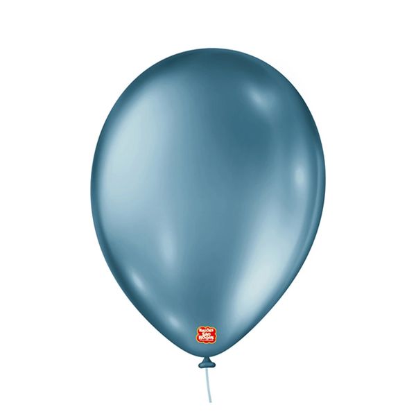 Balão São Roque Cintilante Nº 9 Azul com 25 Unidades