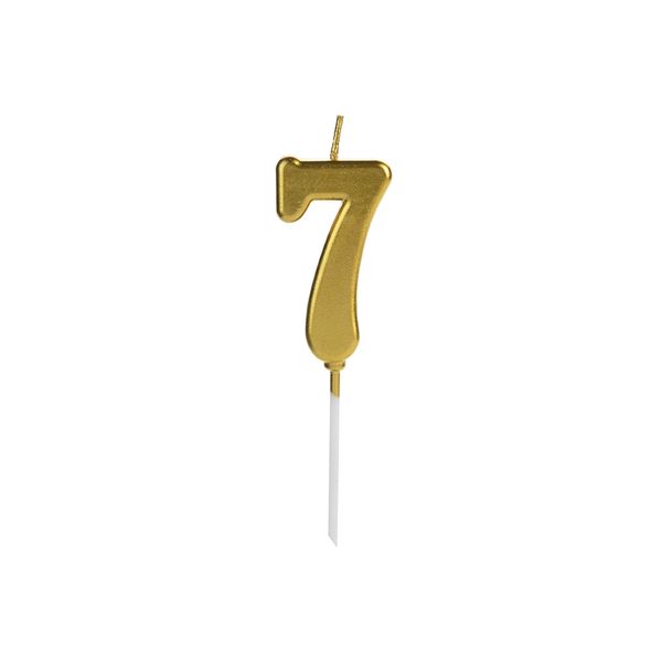 Vela Silver Pick Ouro Número 7