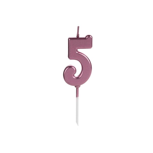Vela Silver Pick Rosé Gold Número 5
