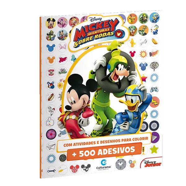 Livro Infantil Culturama Disney Mickey com 500 Adesivos Livro Infantil Culturama Disney Mickey com 500 Adesivos