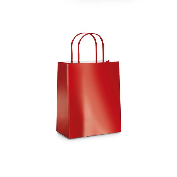Sacola Laminada Metalizada Cromus Vermelho 21,5cmx15cmx8cm
