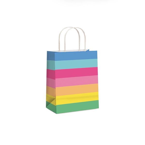 Sacola Papel Cromus Arco Íris P 21,5cmx15cmx8cm