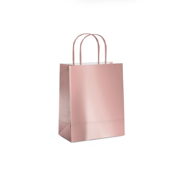 Sacola Laminada Cromus Rosé Gold 21,5cmx15cmx8cm