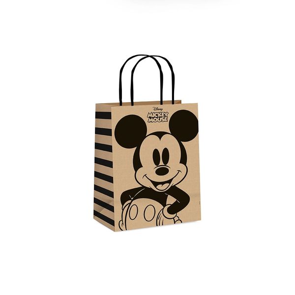 Sacola Papel Cromus Mickey Kraft M 26cmx19cmx9,5cm