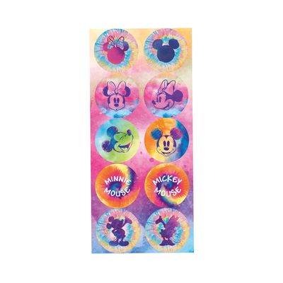 Adesivo de Papel Regina Minnie Tie Dye com 30 Unidades