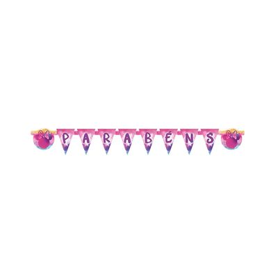 Faixa Parabéns Flâmula Regina Minnie Tie Dye