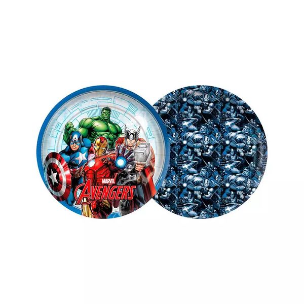Prato de Papel Regina Avengers N°18 com 12 Unidades
