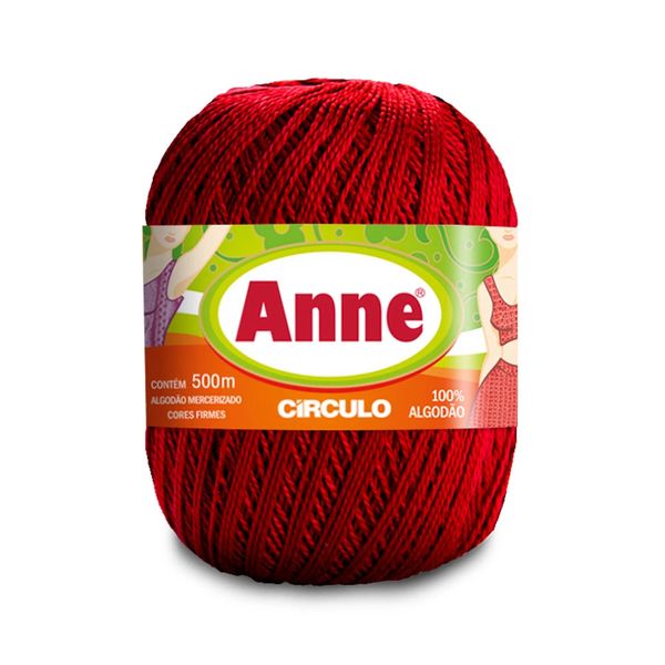 Linha Anne 500m Nº4/2 3402 Vermelho Linha Anne 500m Nº4/2 3402 Vermelho