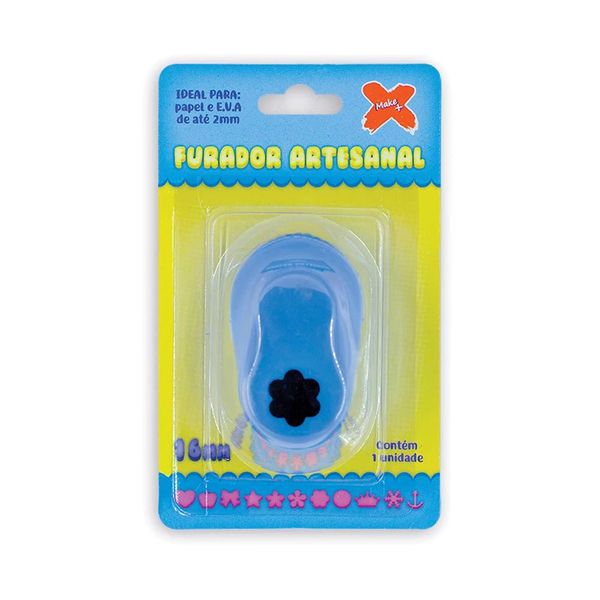 Furador Eva 16mm Flor 6 Pétalas Blister