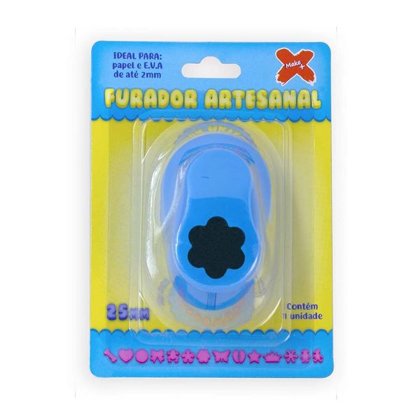 Furador Eva 25mm Flor 6 Pétalas Blister Furador Eva 25mm Flor 6 Pétalas Blister