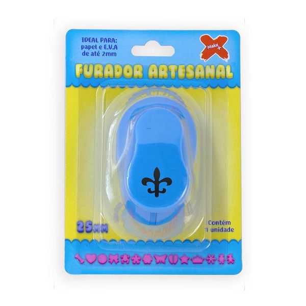 Furador Eva 25mm Flor de Lis Blister Furador Eva 25mm Flor de Lis Blister