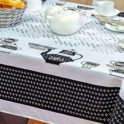 Toalha De Mesa Vilela Em Oxford Quadrada 1,40m X 1,40m 100% Poliéster - Café Da Manhã