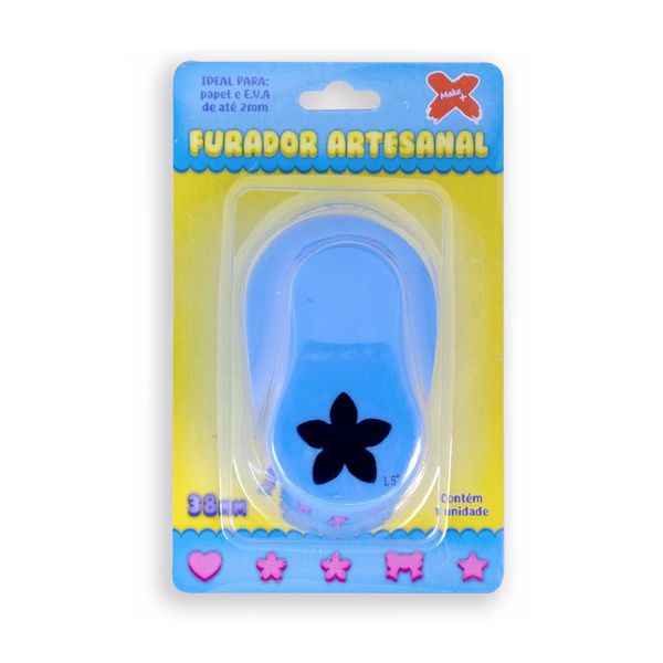 Furador Eva 38mm Flor 5 Pétalas Blister
