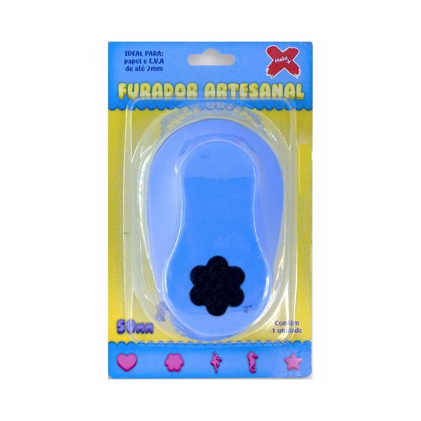 Furador Eva 50mm Flor 6 Pétalas Blister
