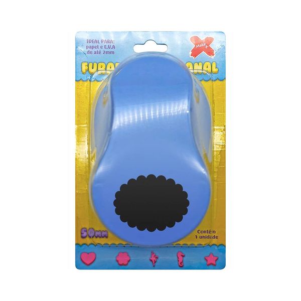 Furador Eva 50mm Oval Escalopado Blister