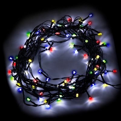 Pisca Led DeA 100 Lâmpadas 220V 8 Funções Fio Verde 8m Colorido