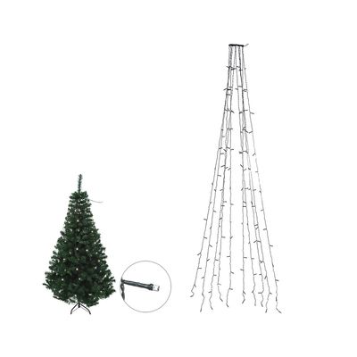 Pisca de Árvore 140Led Fio Verde 220V 1,8m Branco