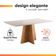 Mesa Sala De Jantar 1,60m Com Vidro Anjos Viero Madeirado/off White