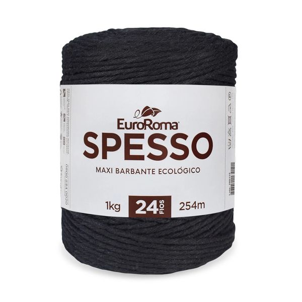 Barbante Spesso Euroroma 4x24 1kg 254m Preto