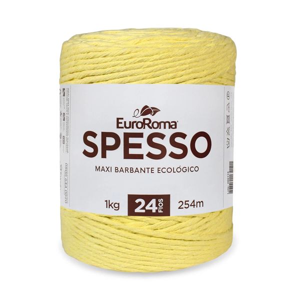 Barbante Spesso Euroroma 4x24 1kg 254m Amarelo Bebê