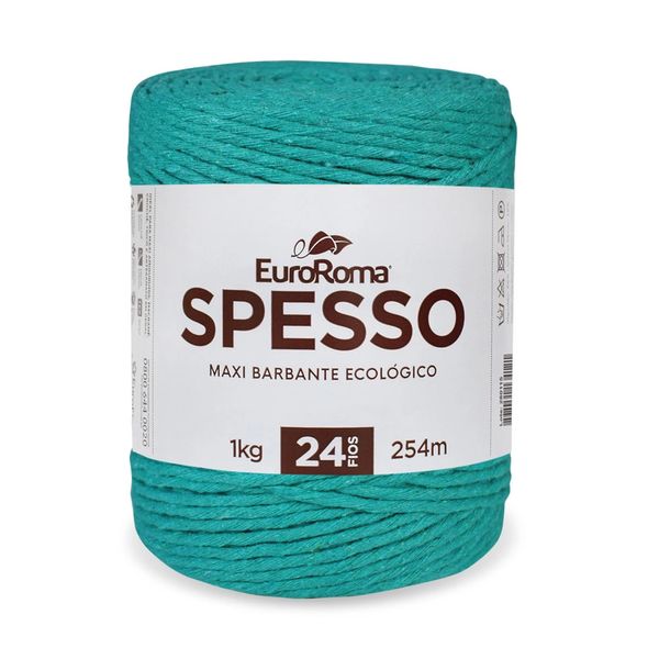 Barbante Spesso Euroroma 4x24 1kg 254m Verde água Escuro