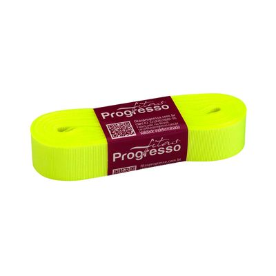 Fita de Gorgurão Progresso GP Nº05 22mm Peça com 10m Verde Cítrico 280