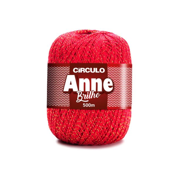 Linha Círculo Anne Brilho 3528 Vermelho Carmim Linha Círculo Anne Brilho 3528 Vermelho Carmim