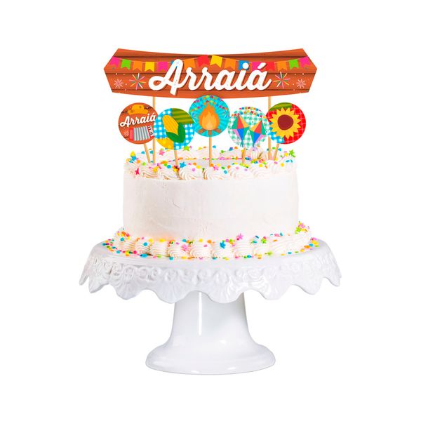 Topper para Bolo Festa Junina Junco Topper para Bolo Festa Junina Junco